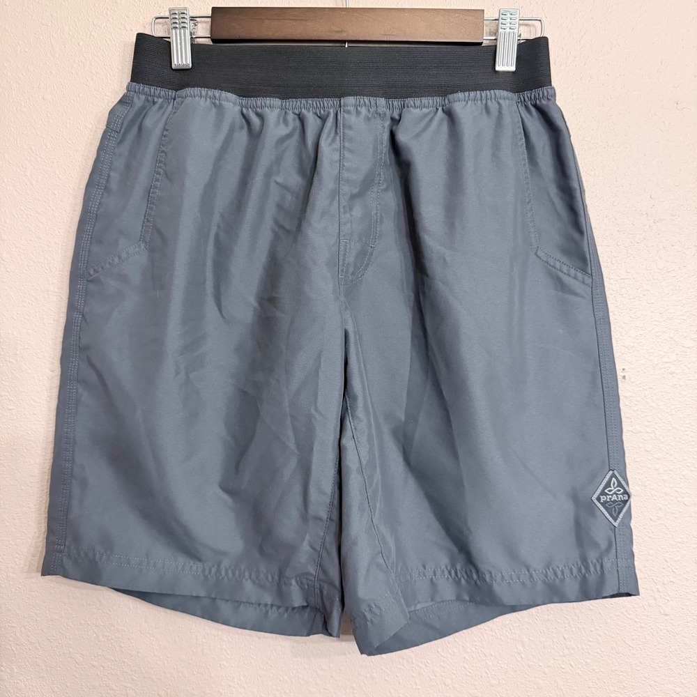 Prana Mojo Shorts Mens Small Gray Yoga Climbing Athletic M3MOJO110